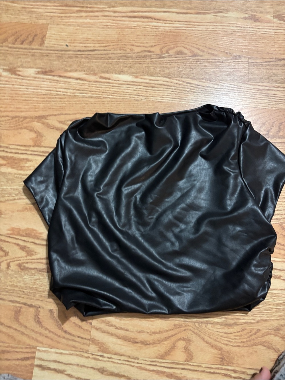 Express Black Faux Leather Top